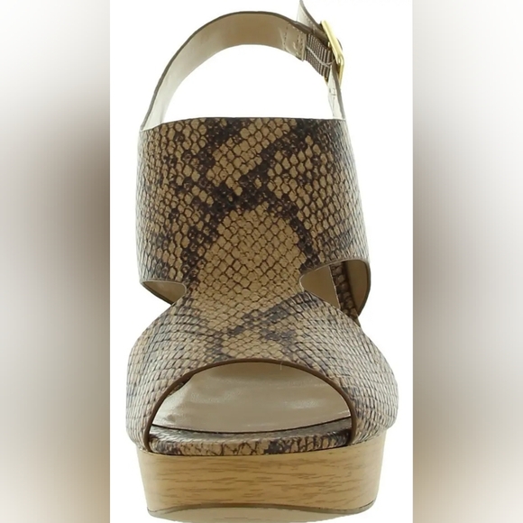 NIB Lauren Ralph Lauren Feona Leather Platform Sandals Shoes - Picture 5 of 8